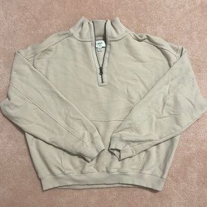 Distressed Aerie Quarter zip sweater